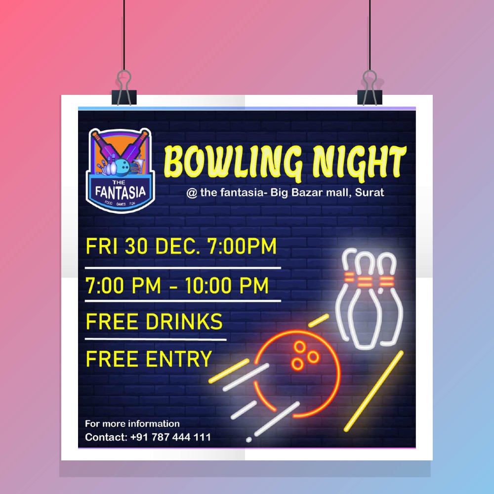 Bowling Night Poster